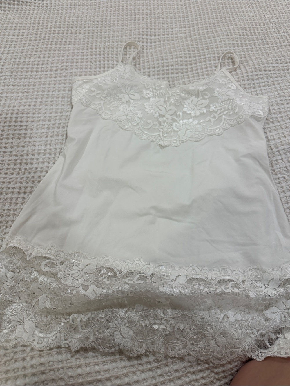 Women's Lace-Trim Slip Cami - White